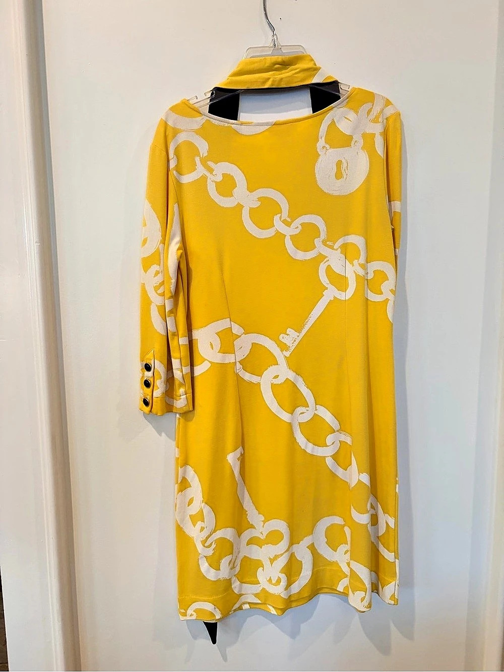 Lilly Pulitzer Jonah Posh Ponte Dress Yellow & White Maxi Dress XS